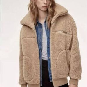 Cozy Tan Sherpa Jacket